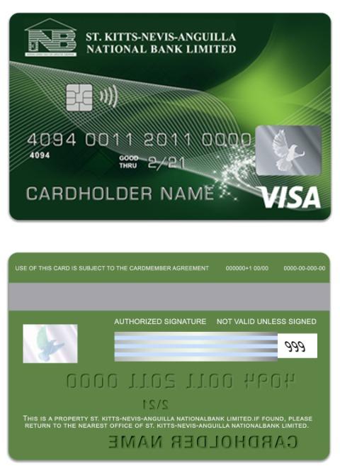 Saint Kitts and Nevis National Bank Limited visa debit card